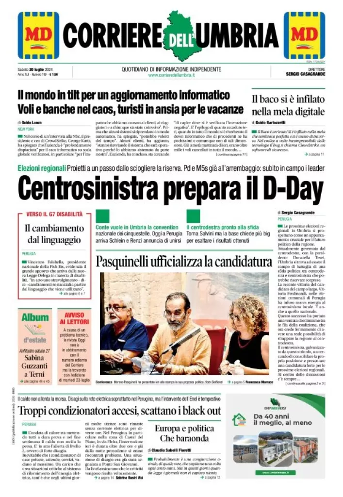 Prima-pagina-corriere umbria-del-2024-07-20